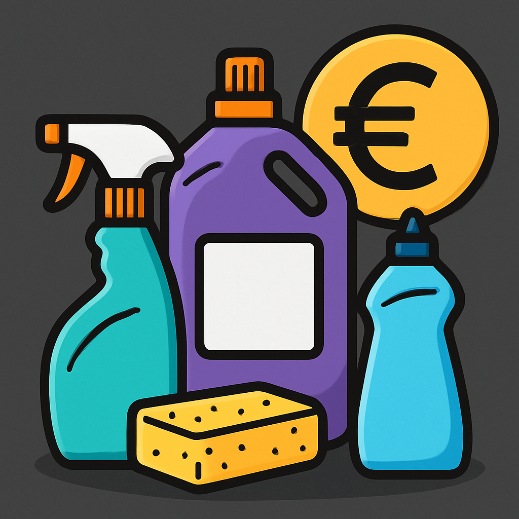 Productos y símbolo euro